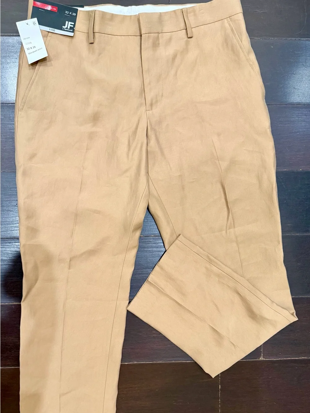 Tan Slim Fit Chinos for Men